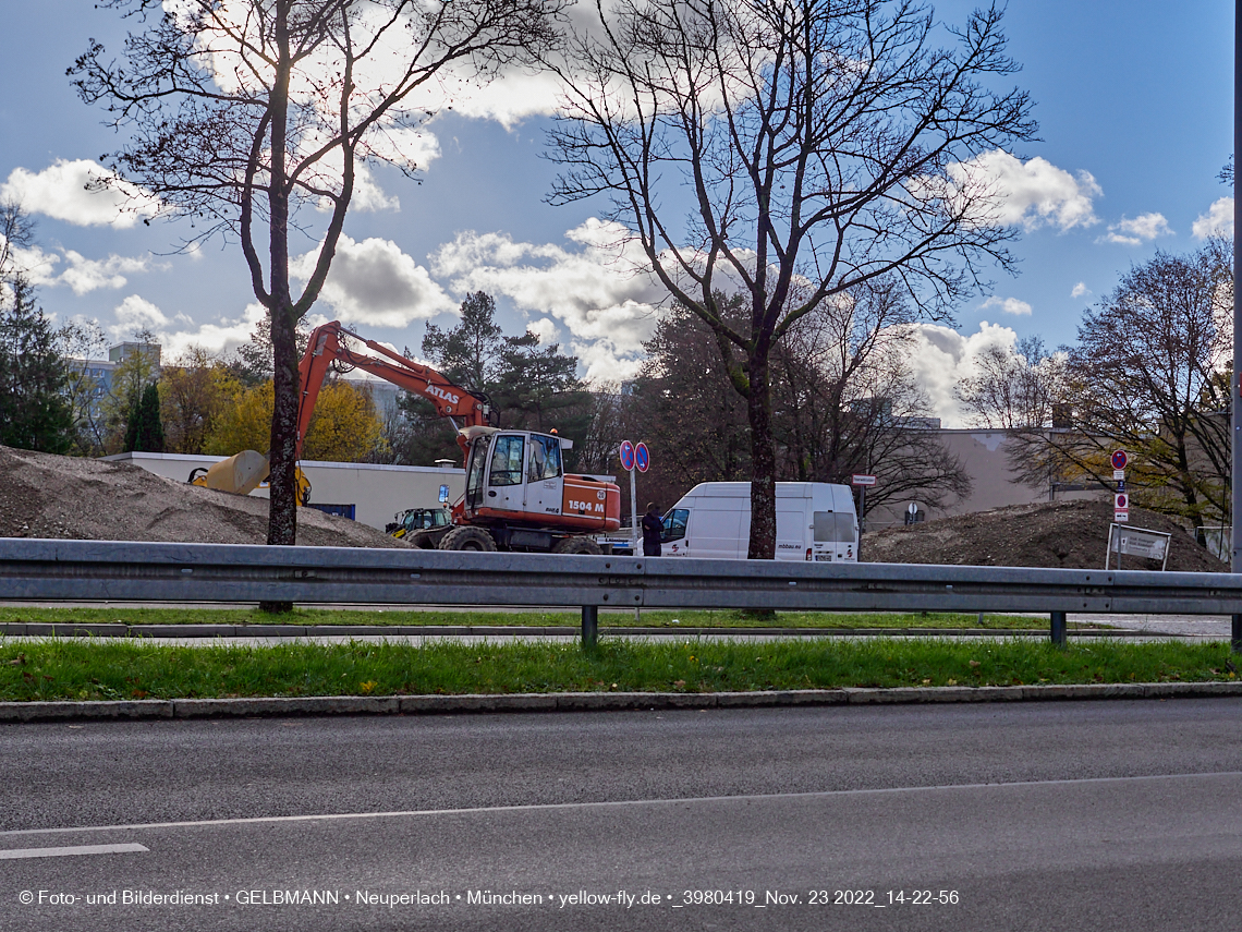 23.11.2022 - Baustelle an der Quiddestraße Haus für Kinder in Neuperlach